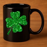 Sparkle Clover Irish Shirt For St Patricks &Amp; Pattys Day 11oz C Handle Ceramic Mug