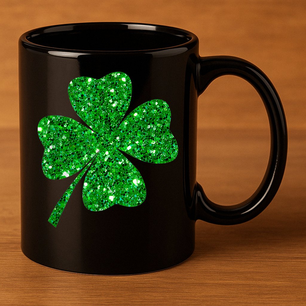 Sparkle Clover Irish Shirt For St Patricks &Amp; Pattys Day 11oz C Handle Ceramic Mug