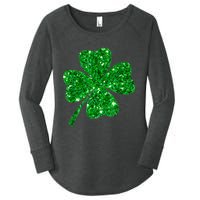 Sparkle Clover Irish Shirt For St Patricks &Amp; Pattys Day Women's Perfect Tri Tunic Long Sleeve Shirt