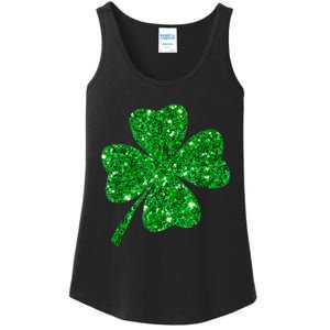 Sparkle Clover Irish Shirt For St Patricks &Amp; Pattys Day Ladies Essential Tank