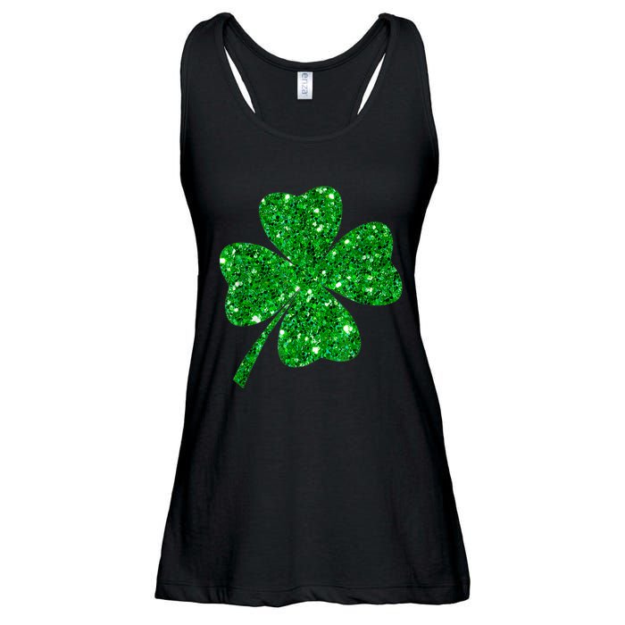 Sparkle Clover Irish Shirt For St Patricks &Amp; Pattys Day Ladies Essential Flowy Tank