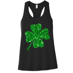 Sparkle Clover Irish Shirt For St Patricks &Amp; Pattys Day Women's Racerback Tank