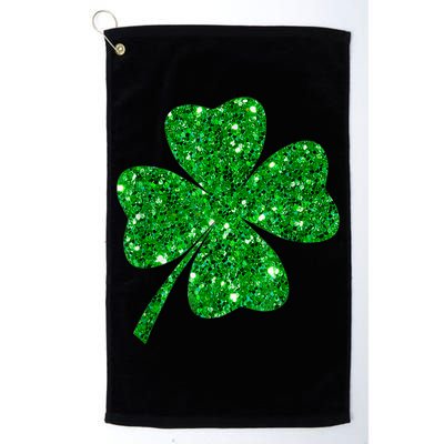 Sparkle Clover Irish Shirt For St Patricks &Amp; Pattys Day Golf Towel