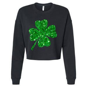 Sparkle Clover Irish Shirt For St Patricks &Amp; Pattys Day Cropped Pullover Crew