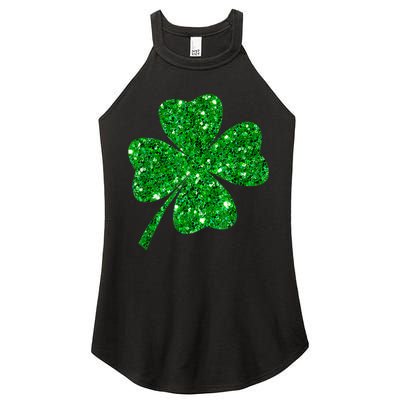 Sparkle Clover Irish Shirt For St Patricks &Amp; Pattys Day Women's Perfect Tri Rocker Tank