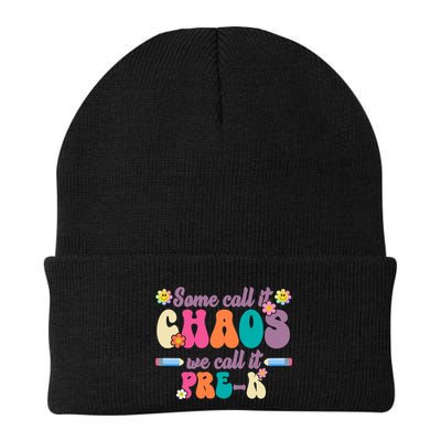 Some Call It Chaos We Call It Pre K Knit Cap Winter Beanie