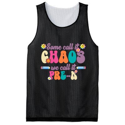 Some Call It Chaos We Call It Pre K Mesh Reversible Basketball Jersey Tank