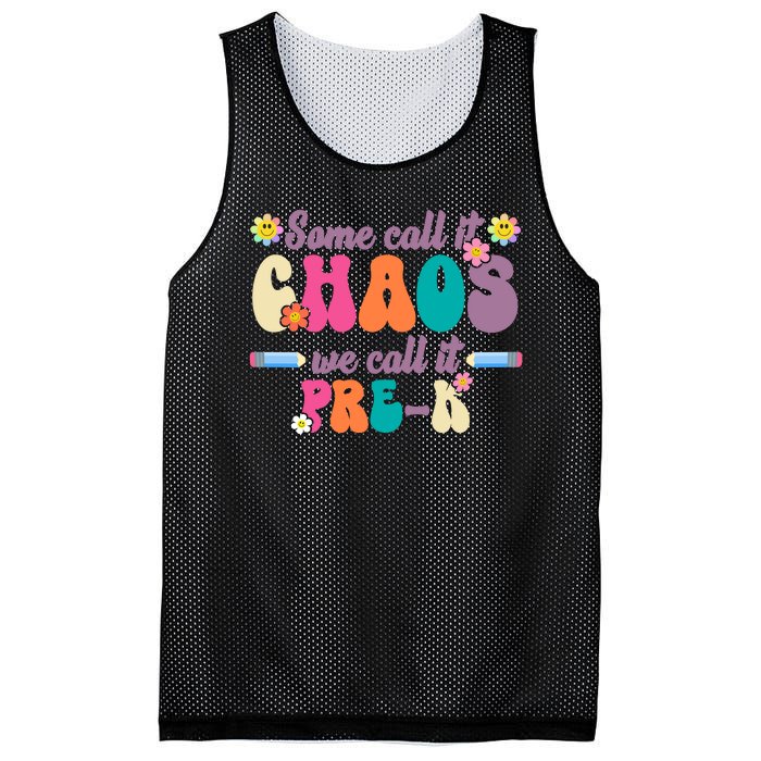 Some Call It Chaos We Call It Pre K Mesh Reversible Basketball Jersey Tank