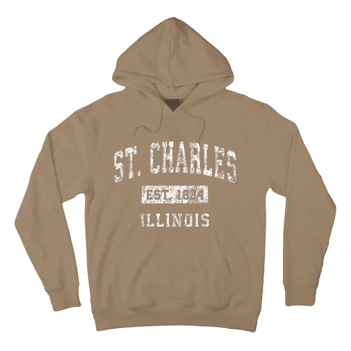 St. Charles Illinois Il Vintage Established Hoodie