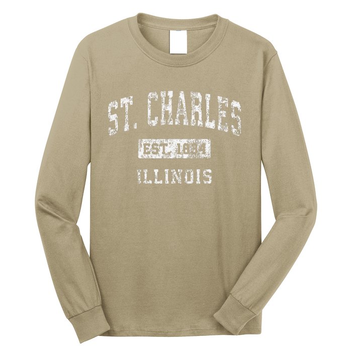 St. Charles Illinois Il Vintage Established Long Sleeve Shirt