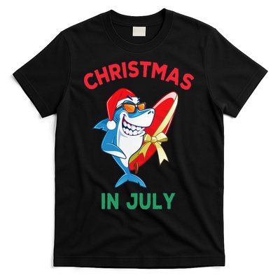 Shark Christmas In July Summer Vacation Beach T-Shirt