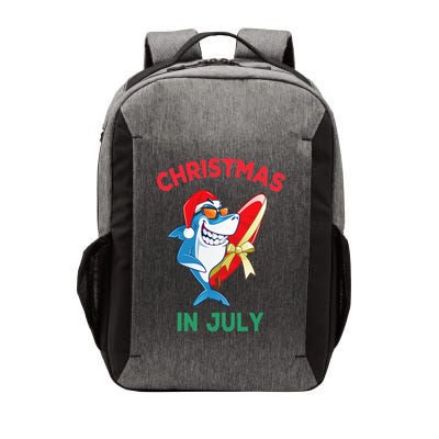 Shark Christmas In July Summer Vacation Beach Vector Backpack