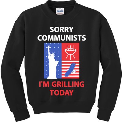 Sorry Communists IM Grilling Today Kids Sweatshirt