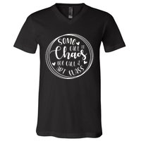 Some Call It Chaos We Call It Art Class Art Teacher Gift V-Neck T-Shirt