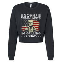 Sorry Communists IM Grilling Today Cropped Pullover Crew