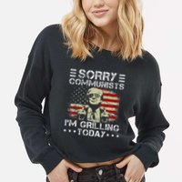 Sorry Communists IM Grilling Today Cropped Pullover Crew