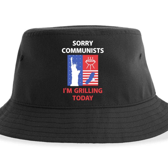 Sorry Communists Im Grilling Today Sustainable Bucket Hat