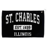 St. Charles Illinois Il Vintage Sports Grommeted Golf Towel