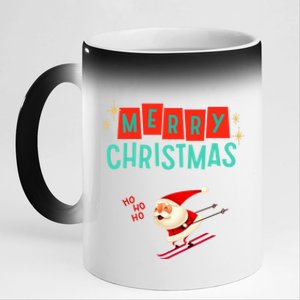 Santa Claus Is Coming Merry Christmas Cute Gift 11oz Black Color Changing Mug