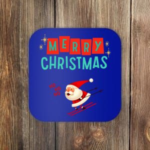 Santa Claus Is Coming Merry Christmas Cute Gift Coaster