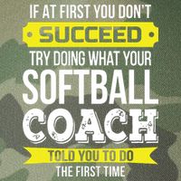Softball Coach If At First You Dont Succeed Funny Legacy Tie Dye Trucker Hat