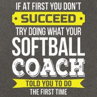 Softball Coach If At First You Dont Succeed Funny Cotton Canvas Backpack