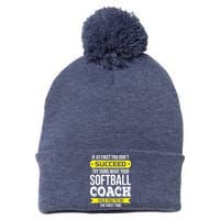 Softball Coach If At First You Dont Succeed Funny Pom Pom 12in Knit Beanie