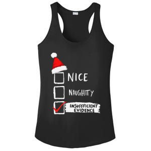 Santa Checklist Insufficient Evidence Christmas Fun Ladies PosiCharge Competitor Racerback Tank