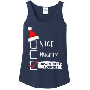 Santa Checklist Insufficient Evidence Christmas Fun Ladies Essential Tank