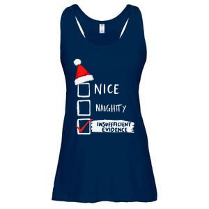 Santa Checklist Insufficient Evidence Christmas Fun Ladies Essential Flowy Tank