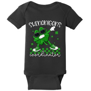 Shenanigans Coordinator Irish Shamrock St Patricks Day Baby Bodysuit