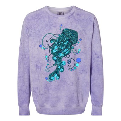 String Cheese Incident Jelly Fish Colorblast Crewneck Sweatshirt