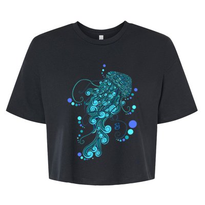 String Cheese Incident Jelly Fish Bella+Canvas Jersey Crop Tee