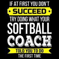 Softball Coach If At First You Dont Succeed Funny Visor