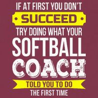 Softball Coach If At First You Dont Succeed Funny 16oz Travel Tumbler