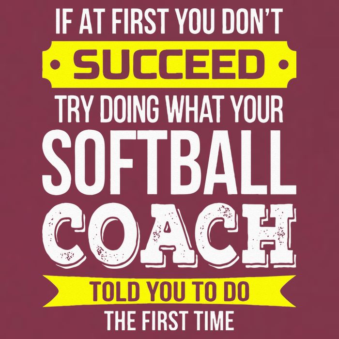 Softball Coach If At First You Dont Succeed Funny 16oz Travel Tumbler