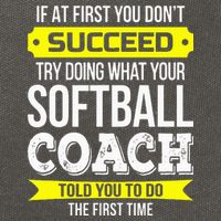 Softball Coach If At First You Dont Succeed Funny Cotton Canvas Backpack