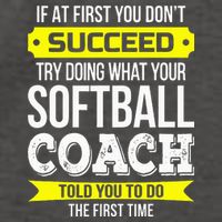 Softball Coach If At First You Dont Succeed Funny Vector Backpack