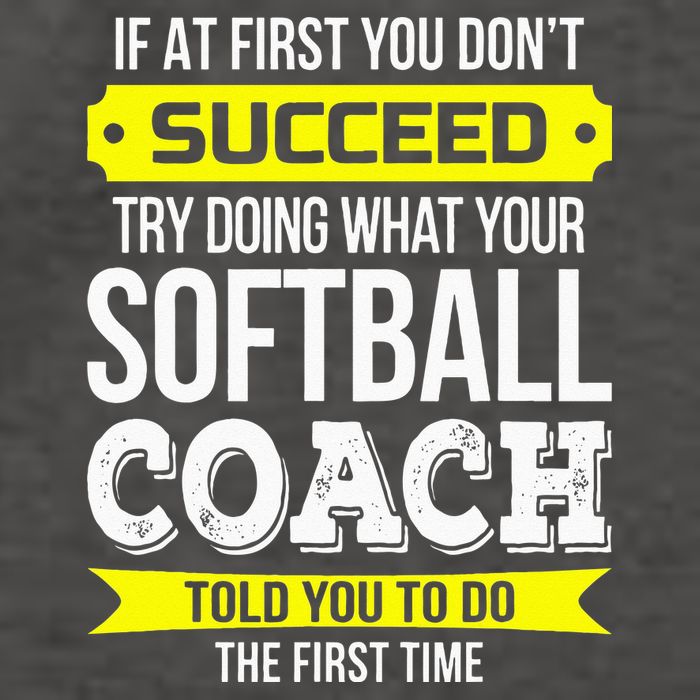 Softball Coach If At First You Dont Succeed Funny Vector Backpack