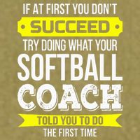 Softball Coach If At First You Dont Succeed Funny Garment-Dyed Women's Muscle Tee