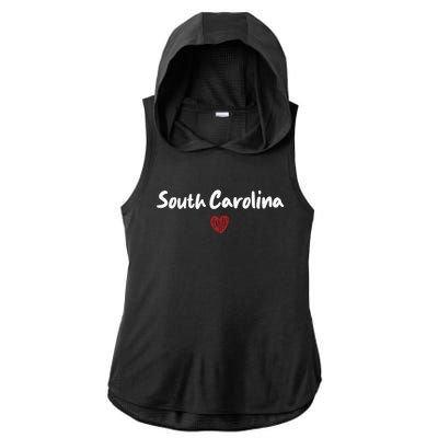 South Carolina I Love South Carolina Classic Ladies PosiCharge Tri-Blend Wicking Draft Hoodie Tank