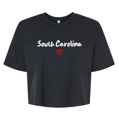 South Carolina I Love South Carolina Classic Bella+Canvas Jersey Crop Tee