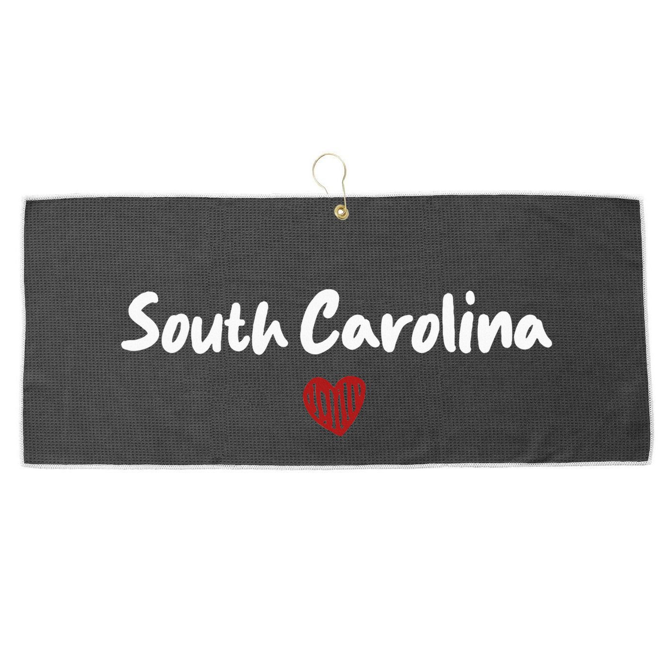 South Carolina I Love South Carolina Classic Large Microfiber Waffle Golf Towel
