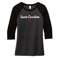 South Carolina I Love South Carolina Classic Women's Tri-Blend 3/4-Sleeve Raglan Shirt