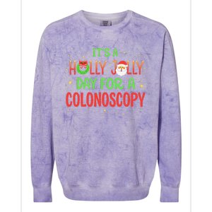 Santa Claus ItS A Holly Xmas Jolly Day For A Colonoscopy Colorblast Crewneck Sweatshirt