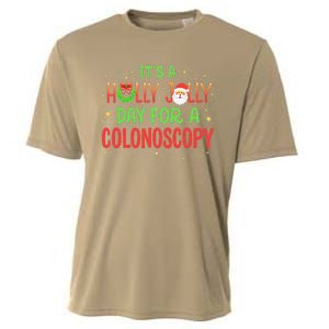 Santa Claus ItS A Holly Xmas Jolly Day For A Colonoscopy Cooling Performance Crew T-Shirt