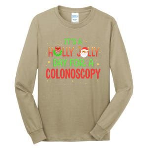 Santa Claus ItS A Holly Xmas Jolly Day For A Colonoscopy Tall Long Sleeve T-Shirt