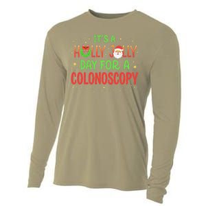 Santa Claus ItS A Holly Xmas Jolly Day For A Colonoscopy Cooling Performance Long Sleeve Crew