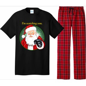 Santa Claus IM Watching You Funny Christmas Cool Gift Pajama Set