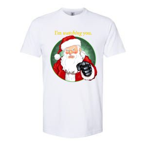 Santa Claus IM Watching You Funny Christmas Cool Gift Softstyle CVC T-Shirt